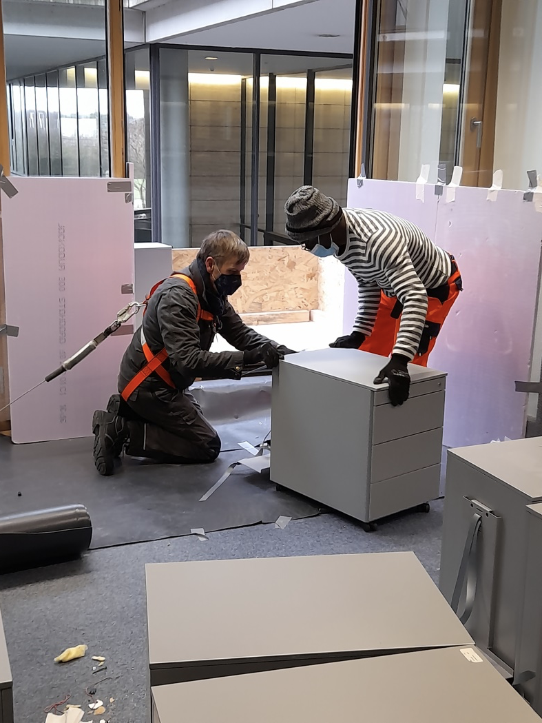 Récupération de mobilier de bureau